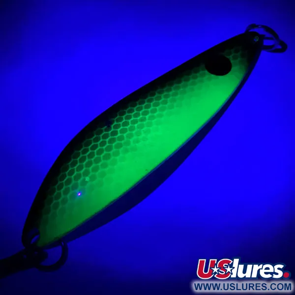 Red Eye Lures The Perfect Minnow UV Cucharilla, Verde/Negro, 14g, #5962