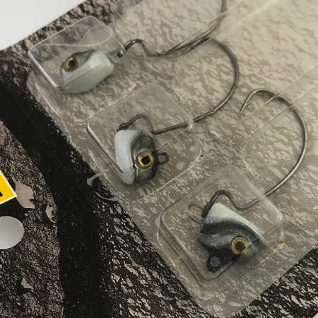 DUH!!! Head jig heads kit, Blanco / Negro, 7g, Anzuelo Offset, #6295