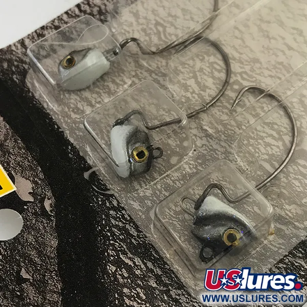 DUH!!! Head jig heads kit, Blanco / Negro, 7g, Anzuelo Offset, #6295