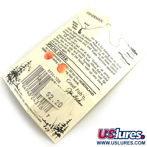 Northland Live Fishing Bait Roach Rig UV Montaje, Naranja, UV, #5967