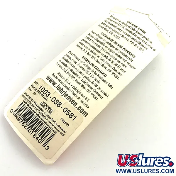 Luhr Jensen Krocodile Die #3 Cucharilla, White Pearl, 14g, #5970