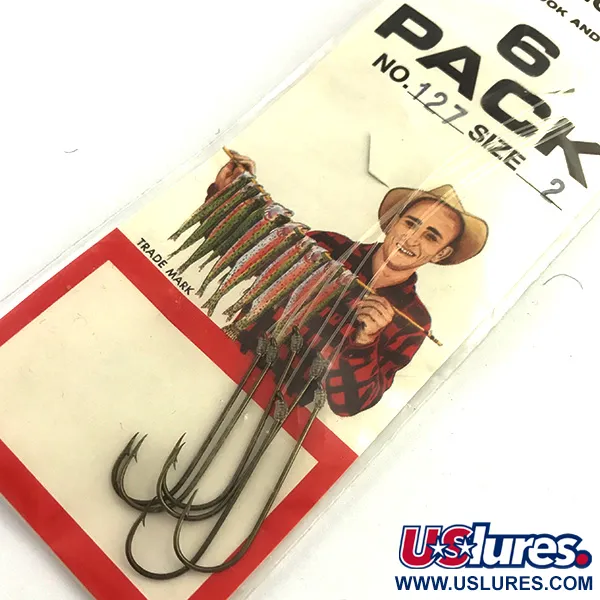 Eagle Claw Snelled Hooks 2 Anzuelos empatillados, Bronce, 6 uds, #5973