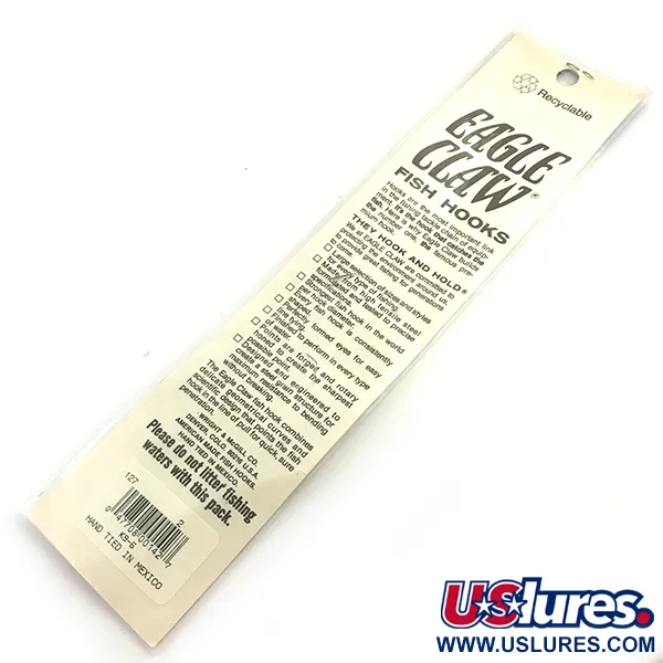 Eagle Claw Snelled Hooks 2 Anzuelos empatillados, Bronce, 6 uds, #5973