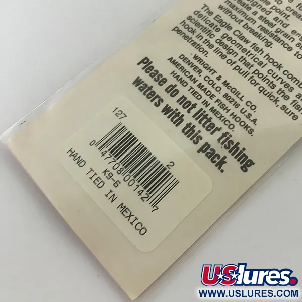 Eagle Claw Snelled Hooks 2 Anzuelos empatillados, Bronce, 6 uds, #5973