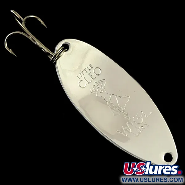 Little Cleo (Hula Girl) Glow Cucharilla, Blanco/Naranja, 18g, #5982