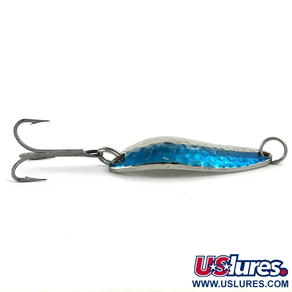 Luhr Jensen Little Jewel Cuchara, Níquel martilleado/Azul, 9g, #5997