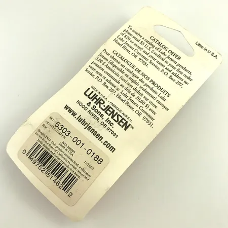 Cucharilla Luhr Jensen Loco 1Glow, Blanco/Verde, 4g, UV Glow, #5303-001-0188