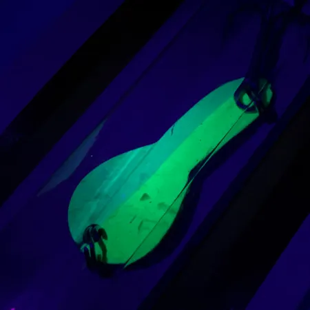 Cucharilla Luhr Jensen Loco 1Glow, Blanco/Verde, 4g, UV Glow, #5303-001-0188