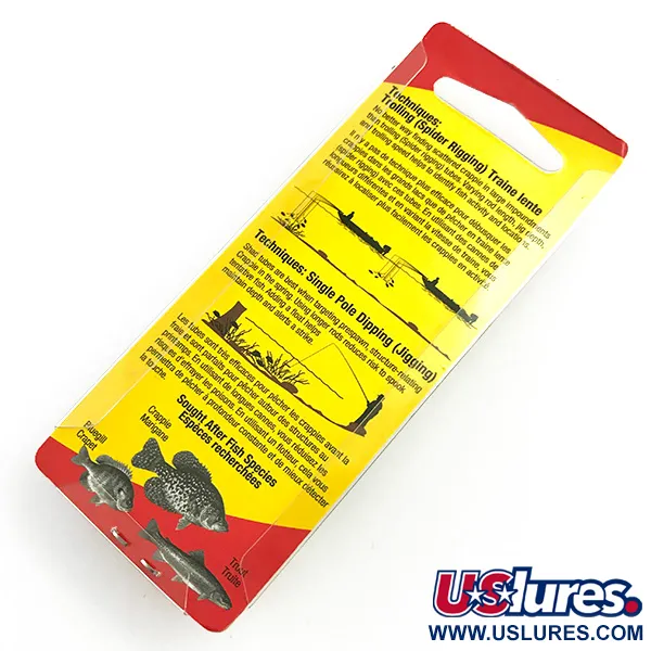 Johnson Crappie Buster Shad Tubes UV vinilo, Blue/Green/Glitter, #6021