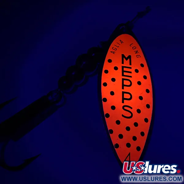 Mepps Aglia Long 2 Cucharilla, Oro/Naranja, 7.4g, Hoja sauce, #6025