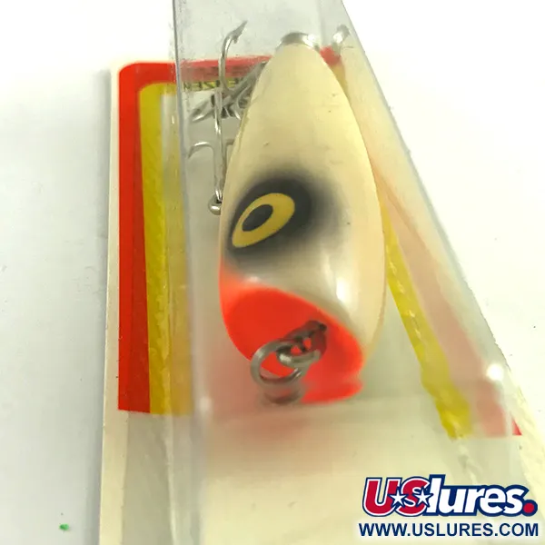 Luhr Jensen P.J.POP Popper madera, White Pearl/Orange, 17g, mano, #6046