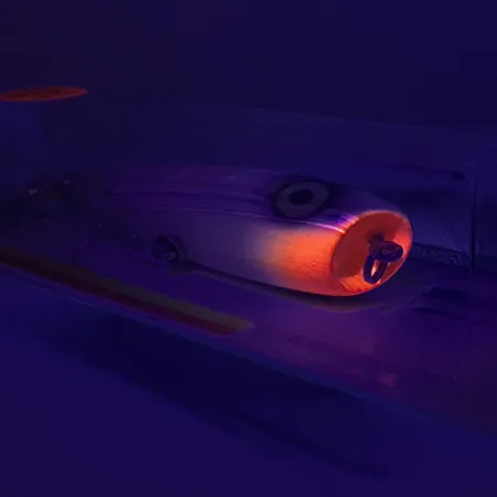 Luhr Jensen P.J.POP Popper madera, White Pearl/Orange, 17g, mano, #6046