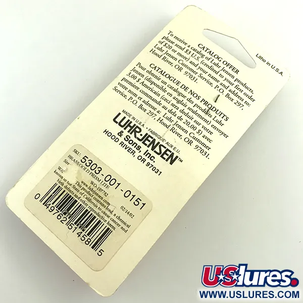 Luhr Jensen Loco 1 Cucharilla, Dorado, 4g, Prism Lite, #6052