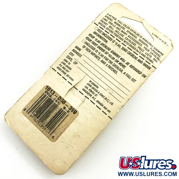 Krocodile Stubby Luhr Jensen Cucharilla, Red / Nickel, 18g, Vintage, #6053