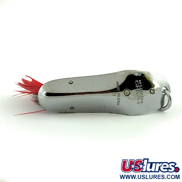 Pflueger Chum 3 Cucharilla Antialgas, Níquel / Rojo, 14g, #6062