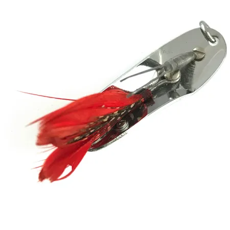 Pflueger Chum 3 Cucharilla Antialgas, Níquel / Rojo, 14g, #6062