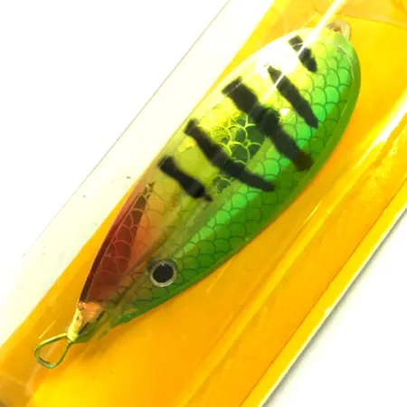 Johnson Weedless Silver Minnow Cucharilla, Fire Tiger/Níquel, 14g, #6308