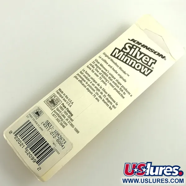 Johnson Weedless Silver Minnow Cucharilla, Fire Tiger/Níquel, 14g, #6308