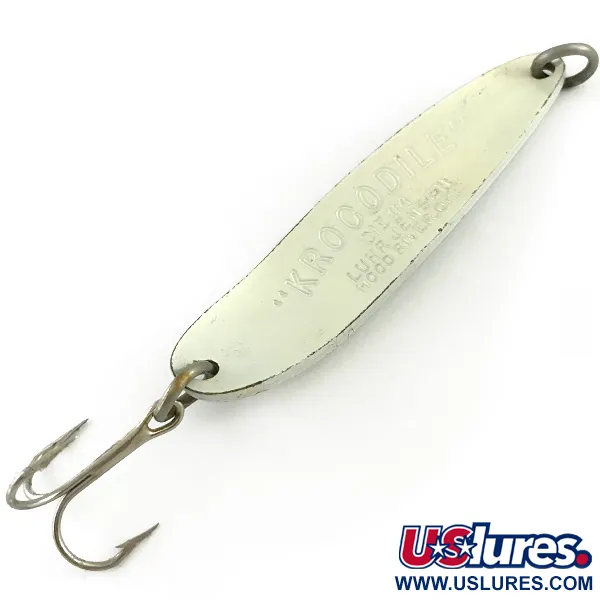 Luhr Jensen Krocodile Die #4 Cucharilla, Blanco/Rosa Verde Holo, 19g, #6131