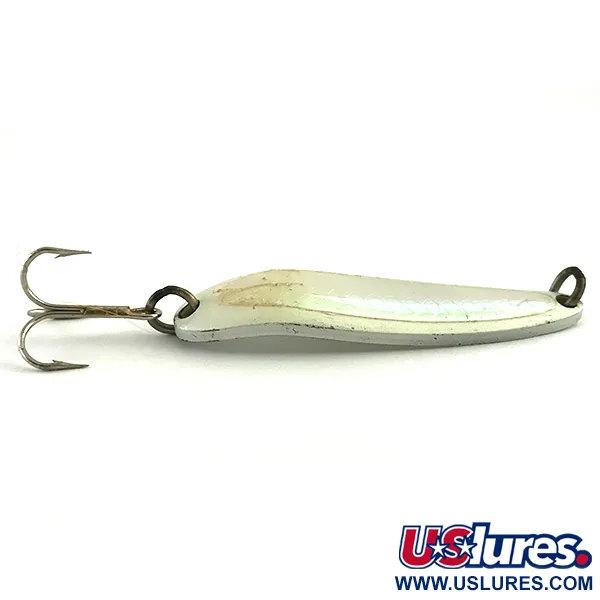 Luhr Jensen Krocodile Die #4 Cucharilla, Blanco/Rosa Verde Holo, 19g, #6131