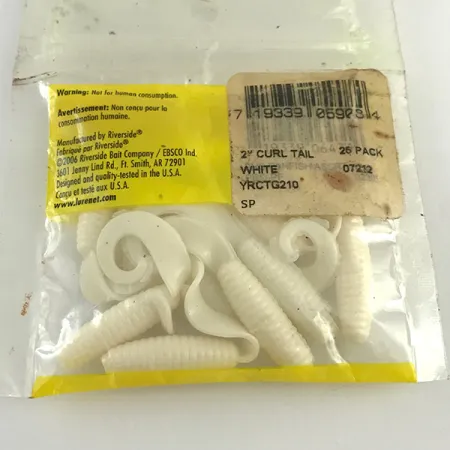 Riverside soft bait Vinilo, Blanco, 5cm, cuerpo anillado, #6133