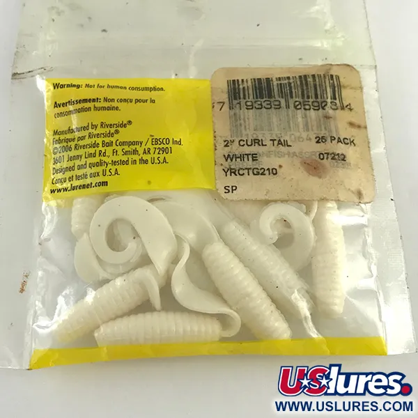 Riverside soft bait Vinilo, Blanco, 5cm, cuerpo anillado, #6133