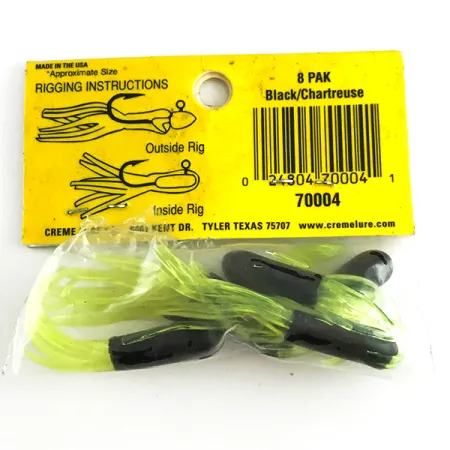 Creme Maxi Tail soft bait UV Vinilo, Black/Green UV, 5cm, #6145