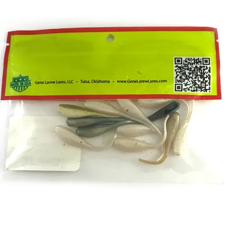 Bobby Garland Baby Shad Vinilo, Blanco/Gris/Verde, 5cm, UV, #6146