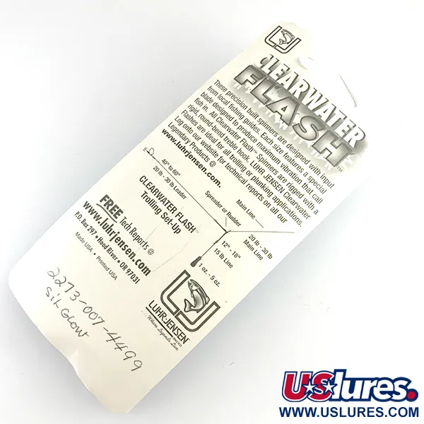 Luhr Jensen ClearWater Flash UV Spinner, Plata, 7g, Efecto UV, #6154