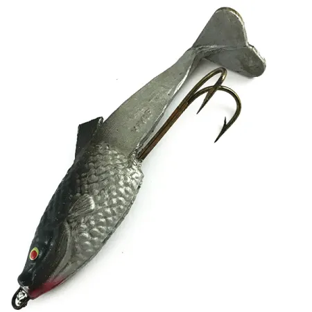Vivif Swim Bait, Negro-Plata, 10g, Diseño Living Tail, #6165