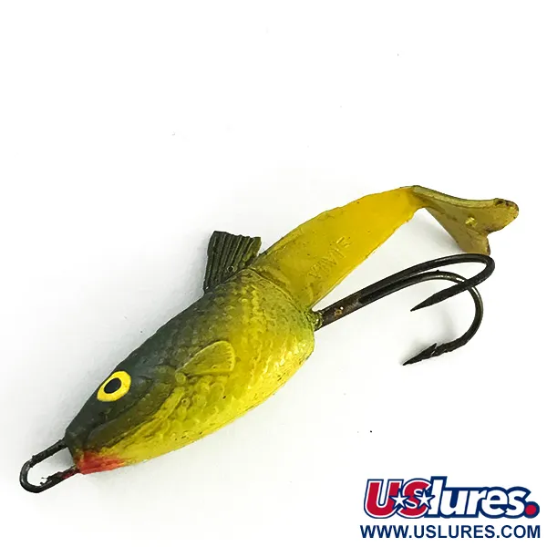Vintage VIVIF Swim Bait, Amarillo, 6g, Señuelo Blando, Francia, #6166