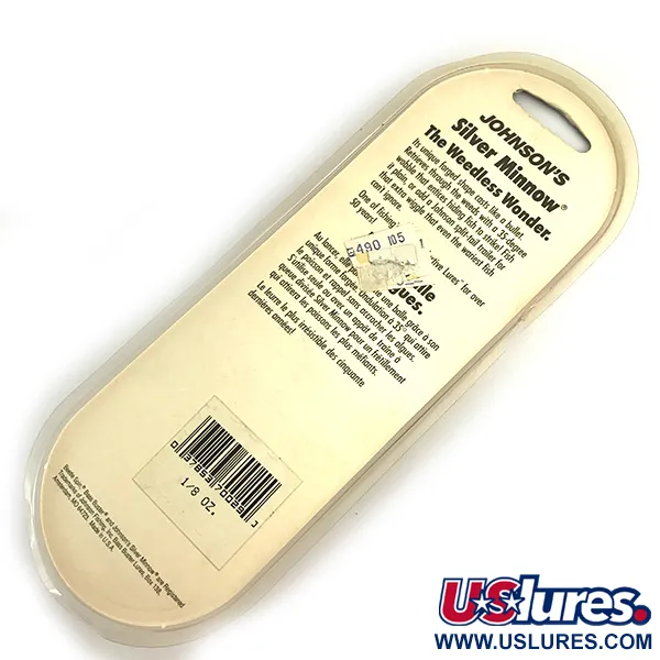 Johnson Silver Minnow Cucharilla Anti-algas, Verde/Naranja/Níquel, #6193