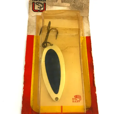 Luhr Jensen Krocodile Stubby Cucharilla, Blanco/Azul, 24g, Compacta, #6197