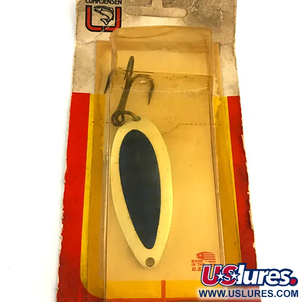 Luhr Jensen Krocodile Stubby Cucharilla, Blanco/Azul, 24g, Compacta, #6197