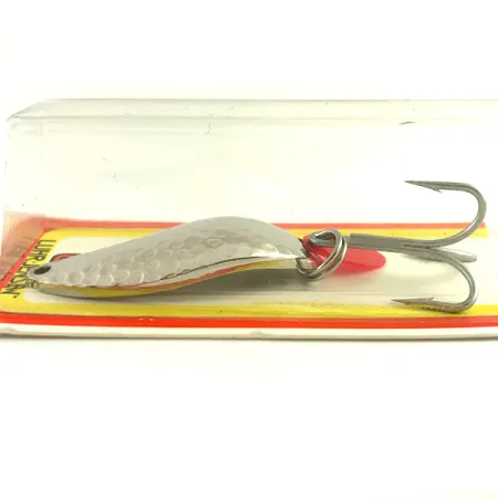 Luhr Jensen Krocodile Stubby Cucharilla, Níquel martillado, 18g, #6221