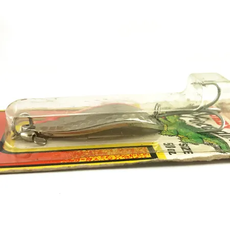 Cucharilla Luhr Jensen Krocodile Stubby, Níquel martillado/UV Rojo, 18g, #6222