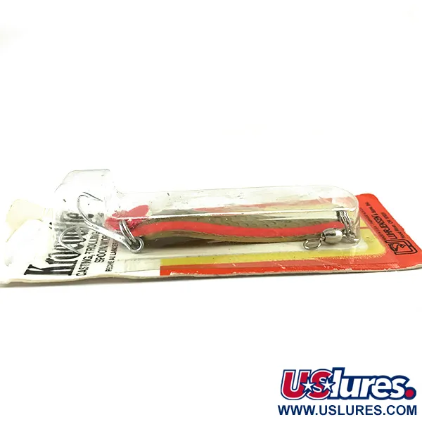 Luhr Jensen Krocodile Die #4 UV Cucharilla, Latón/UV Rojo, 14g, #6228