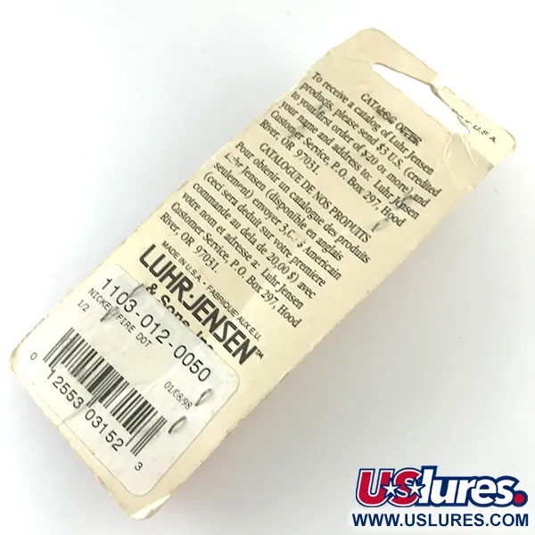 Luhr Jensen Les Davis Hotrod Cucharilla, Nickel/Red Dot UV, 14g, #6229