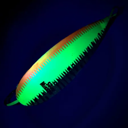 Johnson Silver Minnow UV Cucharilla, Naranja/Verde, 21g, UV, #6237