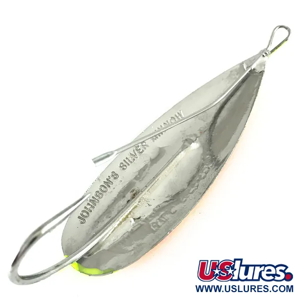 Johnson Silver Minnow UV Cucharilla, Naranja/Verde, 21g, UV, #6237