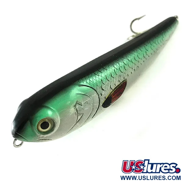 Bass Pro Shops XTS Pencil Plug Paseante, Gris/Verde, 14g, #6240