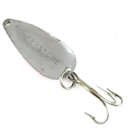 Keystone Cucharilla, Rojo/Blanco/Níquel, 5,5g, Rayas Diagonales, #6245