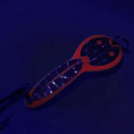 Acme Dazzler #2 UV Cucharilla, Plata/Rojo, 7g, Reacción UV, #6262