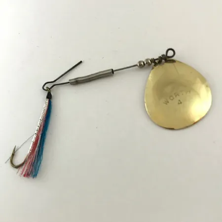 Worth 4 Cucharilla, Latón, 3.5g, Anzuelo simple tinsel, #6285