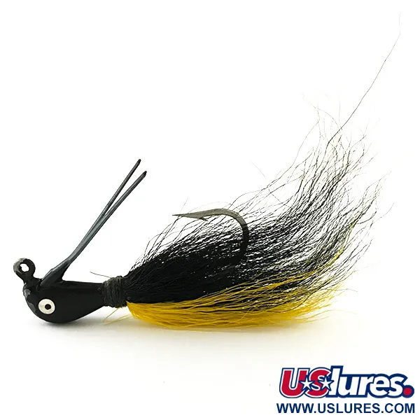 Northland Sting'r Bucktail Jig, Negro/Amarillo, 12g, Ojal Stinger, #6290
