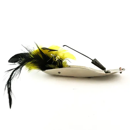 Pflueger Chum Cucharilla, Níquel/Negro/Amarillo, 28g, Antihierbas, #6293