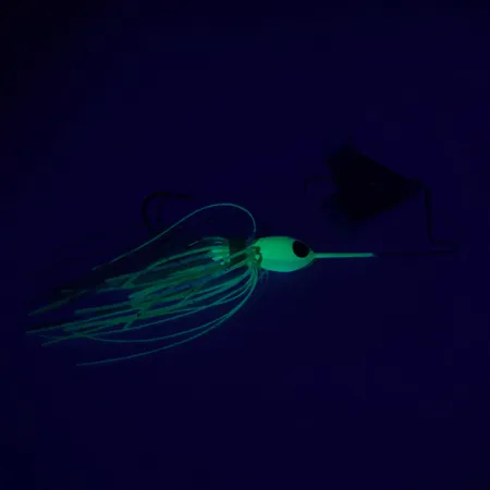 Strike King Mini Pro-Buzz Buzzbait, Níquel/Verde Fluo, 10g, Glow, #6302