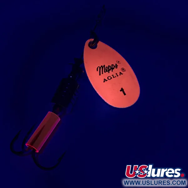 Mepps Aglia 1 Fluo Cucharilla, Rosa Fluorescente, 3.5g, UV, #6332