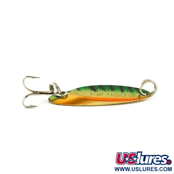 Acme Kastmaster Cucharilla, Fire Tiger, 3.5g, Fondo latón, #6343
