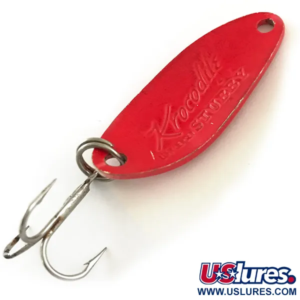 Luhr Jensen Krocodile Stubby UV Cucharilla, Red UV Glow, 7g, UV-Glow, #6350